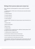 Michigan life insurance state exam answer key