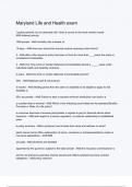 Maryland Life and Health exam Questions And Answers Rated A&plus; New Update Assured Satisfaction