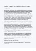 Indiana Property and Casualty Insurance Exam Questions And Answers Rated A&plus; New Update Assured Satisfaction