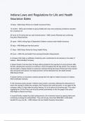 Indiana Laws and Regulations for Life and Health Insurance Sales Questions And Answers Rated A&plus; New Update Assured Satisfaction