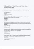 Indiana Life and Health Insurance Study Exam &lpar;xcelsolutions&rpar; 2024
