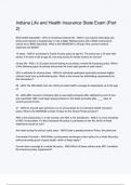 Indiana Life and Health Insurance State Exam &lpar;Part 2&rpar; Questions And Answers Rated A&plus; New Update Assured Satisfaction