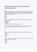 Indiana Life and Health Insurance Final Exam &lpar;xceltestingsolutions&rpar; Questions And Answers Rated A&plus; New Update Assured Satisfaction