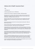 Indiana Life & Health Insurance Exam Questions And Answers Rated A&plus; New Update Assured Satisfaction