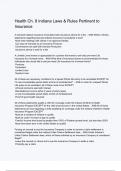 Health Ch&period; 8 Indiana Laws & Rules Pertinent to Insurance Questions And Answers Rated A&plus; New Update Assured Satisfaction