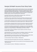 Georgia Life Health Insurance Exam Study Guide Questions And Answers Rated A&plus; New Update Assured Satisfaction