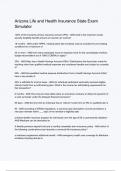 Arizona Life and Health Insurance State Exam Simulator Questions And Answers Rated A&plus; New Update Assured Satisfaction