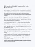 200 questions Texas Life Insurance Only State Exam Simulator