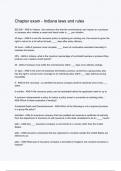 Chapter exam - Indiana laws and rules Questions And Answers Rated A&plus; New Update Assured Satisfaction