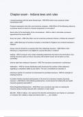 Chapter exam - Indiana laws and rules  Questions And Answers Rated A&plus; New Update Assured Satisfaction