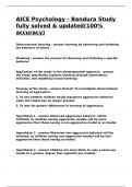 AICE Psychology - Bandura Study fully solved & updated&lpar;100- accuracy&rpar;