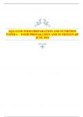 Bundle&colon;AQA GCSE FOOD PREPARATION AND NUTRITION PAPER 1 FOOD PREPARATION AND NUTRITION QP and MS  JUNE 2024