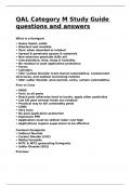 QAL Category M Study Guide questions and answers&period;