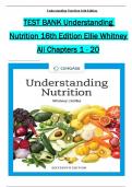 TEST BANK for Whitney&comma; Understanding Nutrition 16th Edition Verified Chapters 1 - 20&comma; Complete Newest Version