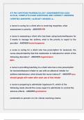 ATI RN CAPSTONE PHARMACOLOGY ASSESSMENT2024-2025- ACTUAL COMPLETE EXAM QUESTIONS AND CORRECT ANSWERS &lpar;VERIFIED ANSWERS &rpar; ALREADY GRADED A&plus;