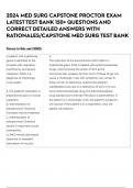 2024 MED SURG CAPSTONE PROCTOR EXAM LATEST TEST BANK 150&plus; QUESTIONS AND CORRECT DETAILED ANSWERS WITH RATIONALES&sol;CAPSTONE MED SURG TEST BANK