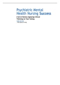 Exam (elaborations) Psychiatric Mental  Health Nursing Success 3RD EDITION TEST BANK. 