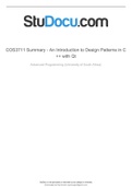 COS3711 Summary   For: An Introduction to Design Patterns in C++ with Qt