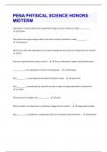 Physical Science Final &lpar;Pena&rpar; QUESTIONS & ANSWERS&comma; SOLVED 100&percnt; CORRECT&excl;&excl;