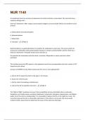 NUR 1140 Questions & Answers Rated 100&percnt; Correct