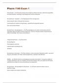 Pharm 1140 Exam 1 Questions with 100&percnt; Correct Answers &vert; Latest Update &vert; Verified