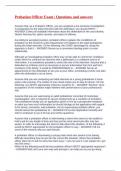 Probation Officer Exam &vert; Questions and answers