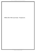 RNSG 2301 HESI Case Study &ndash; Postpartum