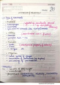 hand made notes for biology locomotion