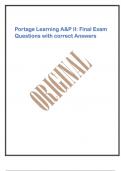 Exam &lpar;elaborations&rpar; Portage Learning A&P II