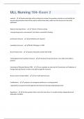 ULL Nursing 104- Exam 2 Questions & Answers Rated 100&percnt; Correct