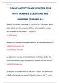 OCANZ LATEST EXAM UPDATED 2024  WITH VERIFIED QUESTIONS AND  ANSWERS &lpar;GRADED A&plus;&rpar; 