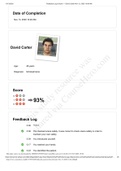 Feedback Log & Score David Carter