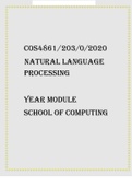 COS4861 20302020 Natural Language Processing Year module