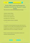 Evolve HESI Leadership&sol;Management Questions and Correct Answers &vert; Latest  Update