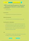 HESI Leadership&sol;Management Questions and Correct Answers &vert; Latest Update