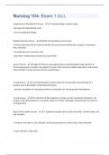 Nursing 104- Exam 1 ULL Questions with 100&percnt; Correct Answers &vert; Latest Update &vert; Verified