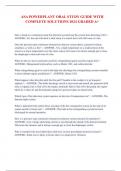 ASA POWERPLANT ORAL STUDY GUIDE WITH COMPLETE SOLUTIONS 2024 GRADED A&plus;