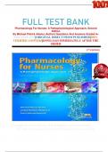 FULL TEST BANK Pharmacology For Nurses&colon; A Pathophysiological Approach&comma; Second Edition  By Michael Patrick Adams &lpar;Author&rpar; Questions And Answers Graded A&plus;      