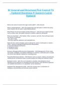 SC General and Structural Pest Control 7A &ndash; Updated Questions & Answers Latest Updated&period;