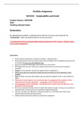 Portfolio Assignment SUS1501 – Sustainability and Greed 2021