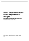 Samenvatting boek Experimental and Quasi-Experimental designs