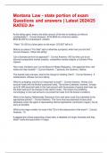 Montana Law - state portion of exam Questions and answers &vert; Latest 2024&sol;25 RATED A&plus;