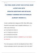 PN2 FINAL EXAM LATEST 2024 ACTUAL EXAM  LATEST 2024 WITH  UPDATED QUESTIONS AND DETAILED  CORRECT ANSWERS WITH RATIONALES  &lpar;ALREADY GRADED A&plus;&rpar; 