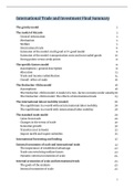 International Trade and Investment: Full summary
