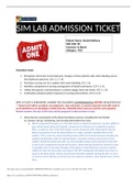 SIM LAB ADMISSION TICKET |Patient Name: Randal Bellemy SIM Visit: #2 Scenario: Gi Bleed Allergies: PCN