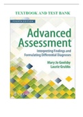 TEXTBOOK AND TEST BANK FOR ADVANCED ASSESSMENT: INTERPRETING FINDINGS AND FORMULATING DIFFERENTIAL DIAGNOSES 4TH EDITION GOOLSBY