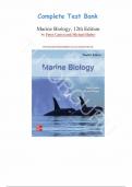 Test Bank - for  Marine Biology&comma; 12th Edition By Peter Castro and Michael Huber&comma; All Chapters &vert; Complete Guide A&plus;