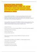 CONTRACTING OFFICER  REPRESENTATIVE &lpar;COR&rpar; 101  ACTUAL EXAM Questions and Answers &lpar;2024 &sol; 2025&rpar; &vert; 100&percnt; Correct Verified Answers Graded A&plus;