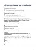 45 hour post license real estate florida NEWEST 2026&sol;2027 ACTUAL EXAM COMPLETE QUESTIONS AND CORRECT DETAILED ANSWERS &lpar;VERIFIED ANSWERS&rpar; &vert;ALREADY GRADED A&plus;&vert;&vert;BRAND NEW&excl;&excl;