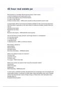 45 hour real estate pa Updated 2026&sol;2027 Questions with Expert-Verified Answers